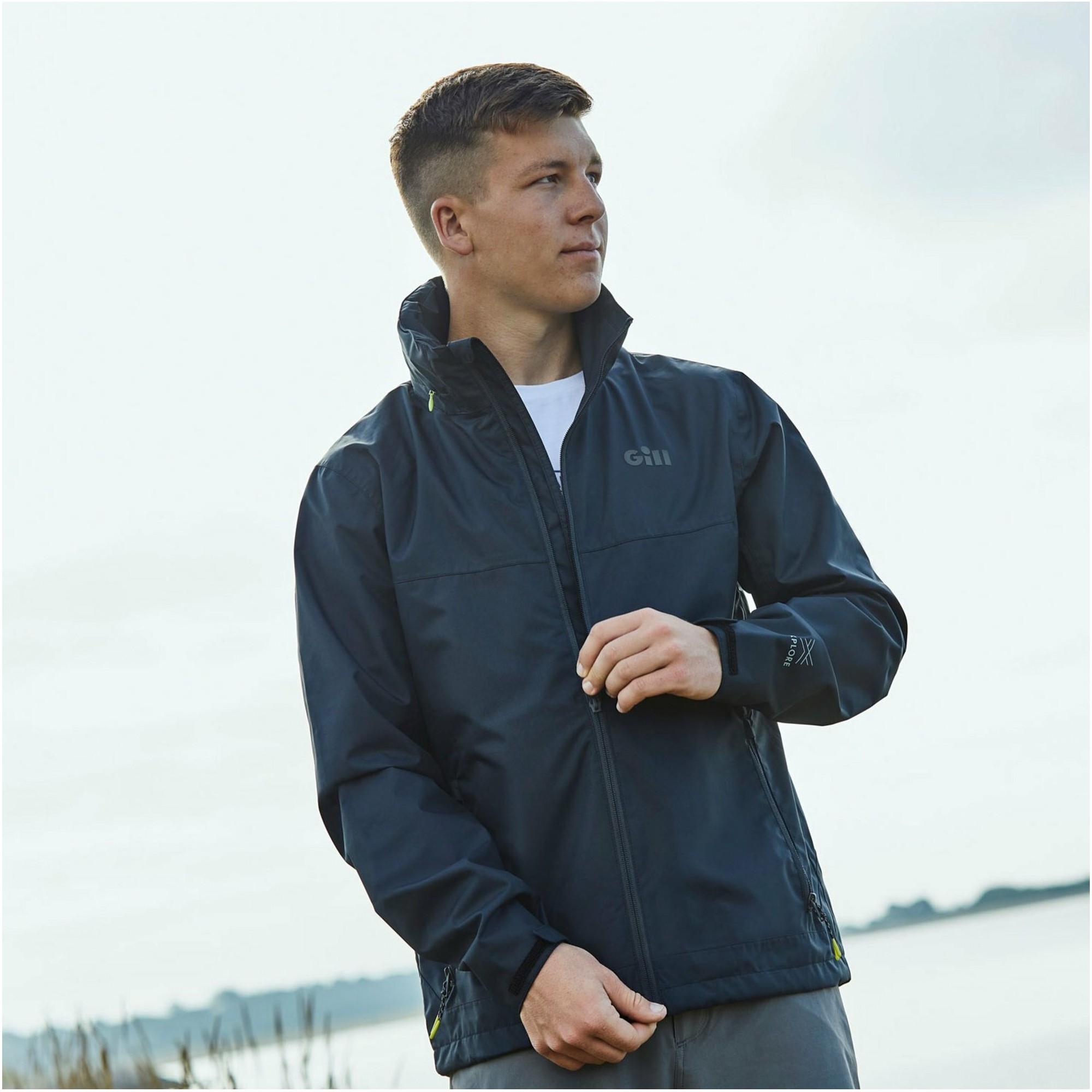 2024 Gill Mens Pilot Sailing Jacket IN88J Black Sailing Sailing